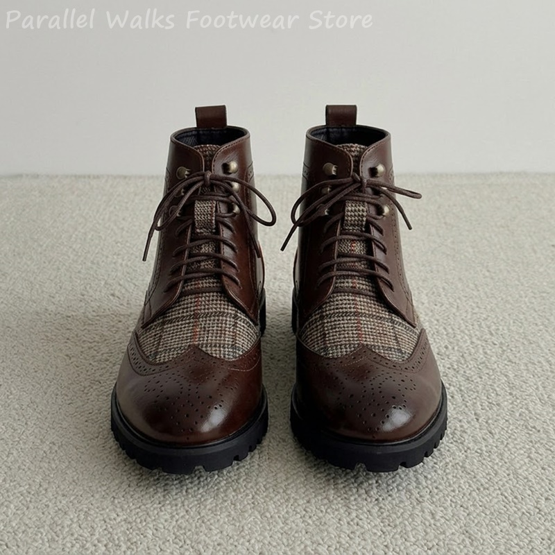 Men'S Shoes Smart - Bottines à lacets pour hommes, en
