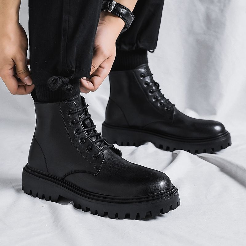 Bottes en cuir pour hommes, st - Men'S Shoes With Height Increase avis et prix