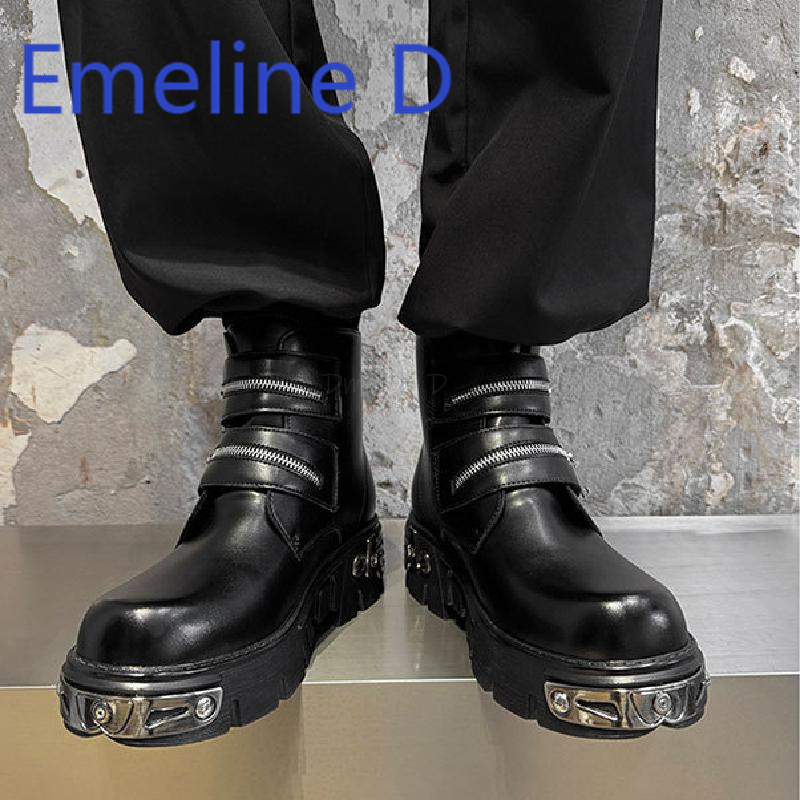 Chaussures montantes Punk fonc - Men'S Shoes With Height Increase avis et prix