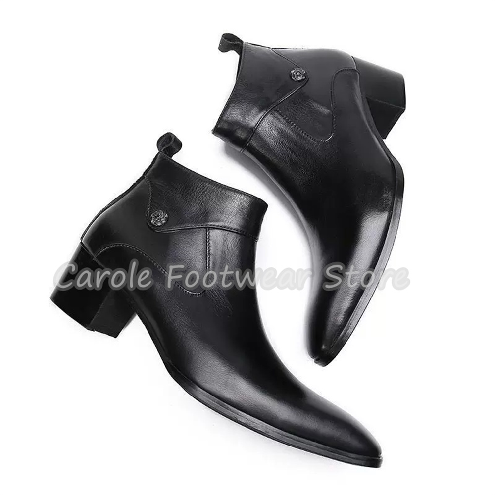 Bottines vintage à bout carré  - Men'S Shoes Increase Height avis et prix